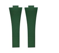 MAMA'S PEARL Fluoro Rubber Strap For Tissot PRX Series 35mm 40mm Butterfly Buckle Quick Release FKM Replace Watch Band For Men Women 11/12mm(Green no buckle,12mm)