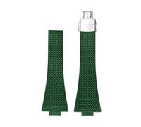 MAMA'S PEARL Fluoro Rubber Strap For Tissot PRX Series 35mm 40mm Butterfly Buckle Quick Release FKM Replace Watch Band For Men Women 11/12mm(Green,12mm)
