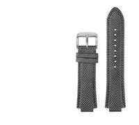 MAMA'S PEARL For 1853 Fit For Tissot Men's Watch Super Player Fit For PRX Series T137.410 Modified Nylon Leather Watchband 26-12mm Convex Mouth Watch Strap(Gray silver pin)