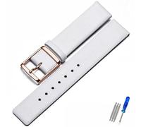 MAMA'S PEARL Leather Watch Strap Fit For CK K2G211K2G231K2Y211K2Y231 Watchband Chain Buckle Men And Women 16mm 18mm 20mm 22mm Bracelet(Blue Light Blue,18mm)