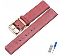 MAMA'S PEARL Leather Watch Strap Fit For CK K2G211K2G231K2Y211K2Y231 Watchband Chain Buckle Men And Women 16mm 18mm 20mm 22mm Bracelet(Light Pink White,18mm)