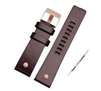 MAMA'S PEARL Metal Rivet Watch Band Men Bracelet Fit For Diesel Leather Strap DZ7257 DZ4343 DZ4459 DZ7311 4318 24mm 26mm 28mm 30mm 32mm(B Dark brown RG,22mm)