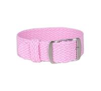 MAMA'S PEARL Nylon Strap Woven Watchband Fit For Perlon Band Replacement Watch Band Black Silver Buckle 16mm 18mm 20mm 22mm(Pink,14mm)