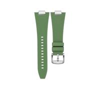 MAMA'S PEARL Quick Release 27mm Silicone Watch Strap Fit For Tissot PRX T137.407 T137.410 Fluorine Rubber Watchband Men's Bracelet(Green-silver)