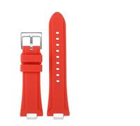 MAMA'S PEARL Quick Release Interface Watchband For 1853 Fit For TISSOT For PRX T137.407 T137.410 Super Player Men's Silicone Rubber Watch Strap 26x12mm(Red-steel pin,26-12mm)