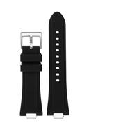 MAMA'S PEARL Quick Release Interface Watchband For 1853 Fit For TISSOT For PRX T137.407 T137.410 Super Player Men's Silicone Rubber Watch Strap 26x12mm(Black-steel pin,26-12mm)