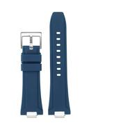 MAMA'S PEARL Quick Release Interface Watchband For 1853 Fit For TISSOT For PRX T137.407 T137.410 Super Player Men's Silicone Rubber Watch Strap 26x12mm(Blue-steel pin,24-11mm)