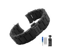 MAMA'S PEARL Rubber Clad Steel Watch Strap Fit For Armani Ar5889 5890 5905 5920 Waterproof Silicone Watch Band Accessories 20mm 23mm Wrist Strap(Black-Black,20mm)