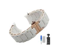 MAMA'S PEARL Rubber Clad Steel Watch Strap Fit For Armani Ar5889 5890 5905 5920 Waterproof Silicone Watch Band Accessories 20mm 23mm Wrist Strap(White-Rose,23mm)