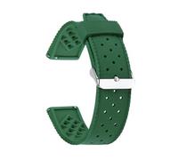 MAMA'S PEARL RUBBER WATCH STRAP 20mm 22mm Watch Band Fit For Seiko Fit For Oris Watch Replaement Watch Bracelet Belt(Green,22mm)