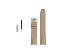 MAMA'S PEARL Rubber Watchband Fit For Rolex Fit For Omega X Fit For Swatch Fit For Joint-MoonSwatch Constellation Waterproof Sports 20mm Watch Strap Curved End Band(Brown SR buckle)
