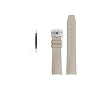 MAMA'S PEARL Rubber Watchband Fit For Rolex Fit For Omega X Fit For Swatch Fit For Joint-MoonSwatch Constellation Waterproof Sports 20mm Watch Strap Curved End Band(Khaki SR buckle)