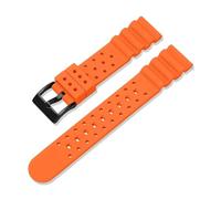 MAMA'S PEARL Silicone Rubber Strap 20mm 22mm Men Diving Waterproof Sport Watchband Bracelet Fit For Omega Fit For Longines Fit For Seiko Fit For Water Ghost Watch Band(Orange02,20mm)