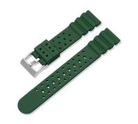 MAMA'S PEARL Silicone Rubber Strap 20mm 22mm Men Diving Waterproof Sport Watchband Bracelet Fit For Omega Fit For Longines Fit For Seiko Fit For Water Ghost Watch Band(Green,20mm)