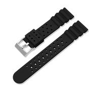 MAMA'S PEARL Silicone Rubber Strap 20mm 22mm Men Diving Waterproof Sport Watchband Bracelet Fit For Omega Fit For Longines Fit For Seiko Fit For Water Ghost Watch Band(Black,20mm)