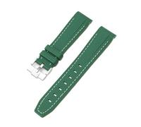 MAMA'S PEARL Silicone Strap Fit For Swatch X Fit For Omega Fit For Moonswatch Stainless Steel Buckle 20mm 22mm Men Women Soft Waterproof Replace Watch Band(Dark green white)