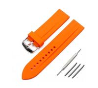 MAMA'S PEARL Silicone Strap Watch Accessories Fit For Armani AR0527 AR5856 AR0593 Pin Buckle 23 Mm Men's Waterproof Rubber Strap Watch Band(Orange)