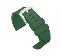 MAMA'S PEARL Silicone Watch Band 18mm Men's Sports Watrproof Strap Fit For Rolex Fit For Seiko Watch Replacement Watchband(Green-silver buckle)