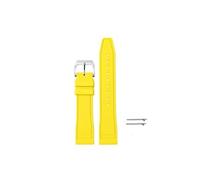 MAMA'S PEARL Soft Rubber Silicone Watch Strap 20mm 21mm 22mm Fit For IWC For Pilot's Band Quick Release Men Women Sport Waterproof Belt Bracelet(Yellow,20mm)