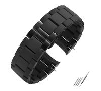 MAMA'S PEARL Steel In Silicone Watchband For AR5890 AR5889 AR5858 AR5920 AR5868 AR8023 Watches Band Man 23mm Woman 20mm Straps(Black black,23mm for men)