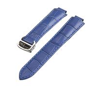 MAMA'S PEARL Suitable For Cartier Blue Balloon Convex Interface Folding Buckle 14mm 16mm 18mm 20mm 22mm Leather Watch Strap Accessories(Blue,18x11mm)