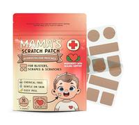 MAMA'S Scratch Patch - Hypoallergenic Bandage Healing Patches for Scrapes, Blisters, and Minor Cuts - Easy Peel, Fast Healing, Gentle on Sensitive Skin, Kid-Friendly Relief (Standard, 30 Patches)