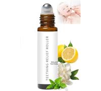 Mamas Teether: Teething Roller, Teething Roller All Natural for Babies, Teething Relief Roller, Contains Chamomile and Rose Essential Oils, Essential Oil Massage Roller - Natural Gentle (1 Pcs)