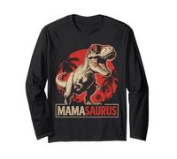 Mamasaurus Dinosaur Mom Family Matching Mother's Day Long Sleeve T-Shirt