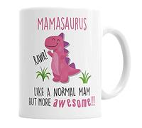 Mamasaurus Mug Mam Dinosaur Cup for Fathers Day Birthday Christmas Funny Mug Present for Mam