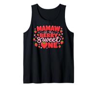 Mamaw of The Berry Sweet One Strawberry First Birthday Tank Top