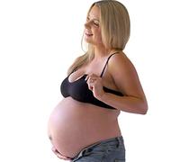 Mamaway Breezy Seamless Nursing Maternity Wireless Bra with Fixed Padding, Odorless, Stretchy for Pregnancy, Breastfeeding Black