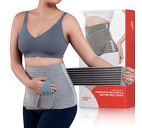 Mamaway Postpartum Belly Band, C-section Belly Binder, Girdle for Postnatal, Adjustable Belly Wrap, Abdominal Support, Back Pain Relief (Polyester Made with Bamboo Charcoal Fiber)
