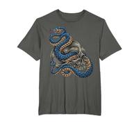 Mamba On Sugar Skull Snake Print Old School Tattoo Clothing T-Shirt