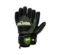 MAMBA Pro Goalkeeper Gloves | Premium Quality German Contact Latex Palm | Negative Cut | Latex Strap Wrist Support | Standout British Design | Goalie Gloves (Black, 9)
