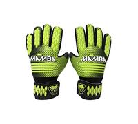 MAMBA Pro Goalkeeper Gloves | Premium Quality German Contact Latex Palm | Negative Cut | Latex Strap Wrist Support | Standout British Design | Goalie Gloves (Green, 8)
