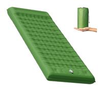MAMBAKOTR Camping Air Bed 12-15CM Extra Thick, Reinforced Support Structure with Built-in Foot Pump and Pillow Portable Camping Sleeping Mat Air Mattress for Tent Backpacking Hiking Travel