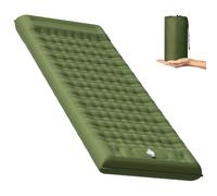 MAMBAKOTR Camping Air Bed 12-15CM Extra Thick, Reinforced Support Structure with Built-in Foot Pump and Pillow Portable Camping Sleeping Mat Air Mattress for Tent Backpacking Hiking Travel