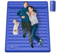 MAMBAKOTR Camping Air Bed 12-15CM Extra Thick, Reinforced Support Structure with Built-in Foot Pump and Pillow Portable Camping Sleeping Mat Air Mattress for Tent Backpacking Hiking Travel