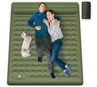 MAMBAKOTR Camping Air Bed 12-15CM Extra Thick, Reinforced Support Structure with Built-in Foot Pump and Pillow Portable Camping Sleeping Mat Air Mattress for Tent Backpacking Hiking Travel
