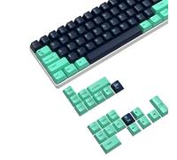 MAMBASNAKE 126 Keys PBT Double Shot Full Keycap Set,Cherry Profile,ANSI US Layout for 61/68/87/98/104 Mechanical Keyboard,Compatible with Cherry Gateron Otemu Kailh MX Switch (Dark Blue&Retro Green)