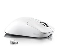 MAMBASNAKE Attack SHAKR X3MAX Wireless Gaming Mouse,PixArt PAW3950 42000 DPI,49g Ultralight Tri-Mode(BT5.4/2.4GHz/Wired), 1K Polling Rate Programmable Computer Mice for PC/MAC/Win - White