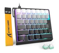 MAMBASNAKE ATTACK SHARK M36 HE 8000Hz Rapid Trigger One Handed Gaming Keyboard, 36 Keys Wired Mini Keyboard with Magnetic Switch, 0.01mm RT Accuracy, SOCD & DKS, RGB Backlits, for PC/Mac, Moonlight