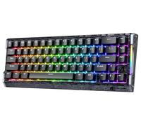 MAMBASNAKE ATTACK SHARK R68 HE Carbon Fiber Rapid Trigger Keyboard, Wired 8KHz Magnetic Keyboard, 0.005mm RT Accuracy, PBT Keycaps, 6-Layer Acoustic Damping Stack, Dual Driver, RGB, for PC/Mac, Black