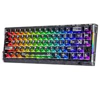 MAMBASNAKE ATTACK SHARK R68 HE Carbon Fiber Rapid Trigger Keyboard, Wired 8KHz Magnetic Keyboard, 0.005mm RT Accuracy, Forged Carbon Fiber Keycaps, 6-Layer Acoustic Damping Stack, Dual Driver, Black