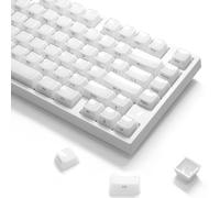 MAMBASNAKE ATTACK SHARK SK03 Side Printed Keycaps,136 Keys Keycap Set,White | PC+ABS Dual-layer Crystal Jelly Keycaps, ASA Profile,Fits 60/61/63/64/68/75/82/86/87/96/98/100/104/108-key Layouts