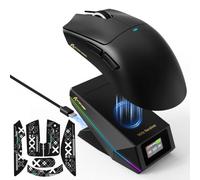 MAMBASNAKE ATTACK SHARK X11 PRO V2 Wireless Gaming Mouse with Display Magnetic Charging Dock, 66g Superlight with PixArt PAW3315 Sensor, 30,000 DPI, 500mAh Battery, 1000Hz, for PC/Xbox/PS/Mac (Black)
