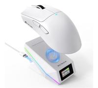 MAMBASNAKE ATTACK SHARK X11 PRO V2 Wireless Gaming Mouse with Display Magnetic Charging Dock, 66g Superlight with PixArt PAW3315 Sensor, 30,000 DPI, 1000Hz, 500mAh Battery, for PC/Xbox/PS/Mac (White)