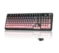 MAMBASNAKE × ATTACK SHARK X98 Pro 96% Wireless Gaming Keyboard-Smart LED Display&Knob, Tri-Mode BT/2.4G/USB-C, RGB Mechanical Keyboard, Side Engraved, Hot Swappable Gasket Custom, 4000mAh(Pink)