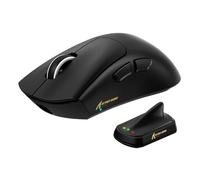 MAMBASNAKE ATTACKSHARK V8 Wireless Ultralight Gaming Mouse with 8K Polling,42000 DPI,Nordic 54L15 MCU Chip,PixArt 3950 Max Sensor-Wired/BT/2.4Ghz,400Hrs Long Battery,Programmable for PC Mac FPS(Black)