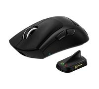 MAMBASNAKE ATTACKSHARK V8 Wireless Ultralight Gaming Mouse with 8K Polling,42000 DPI,Nordic54L15 MCU Chip,PAW3950 Max Sensor-Wired/BT/2.4Ghz,400Hrs Long Battery,Programmable for PC Mac FPS(Black+Tape)